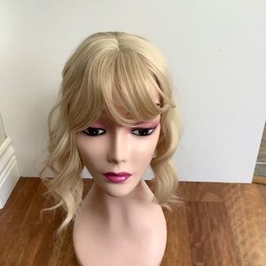 NEW Beach waves hair topper, clip in Blonde